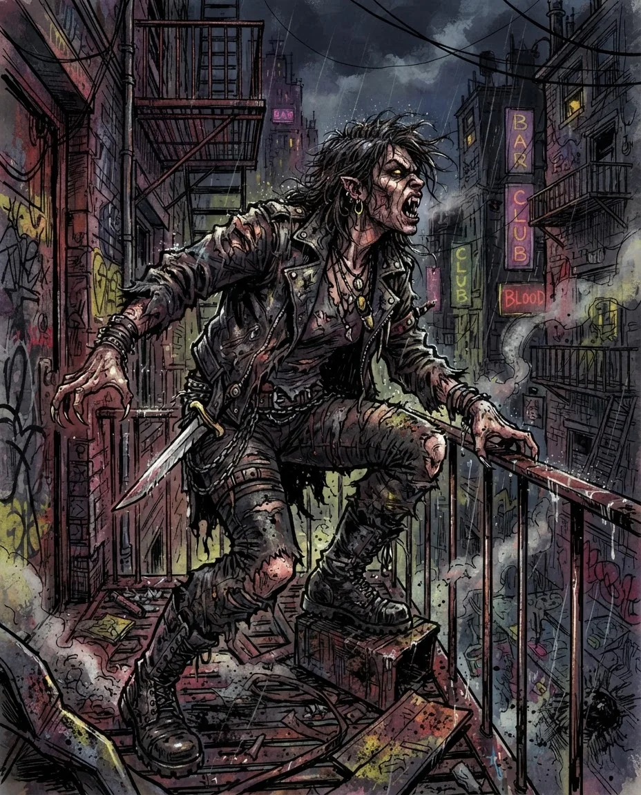 Арт: World of Darkness (цветной) — пример результата промта для Картинки
