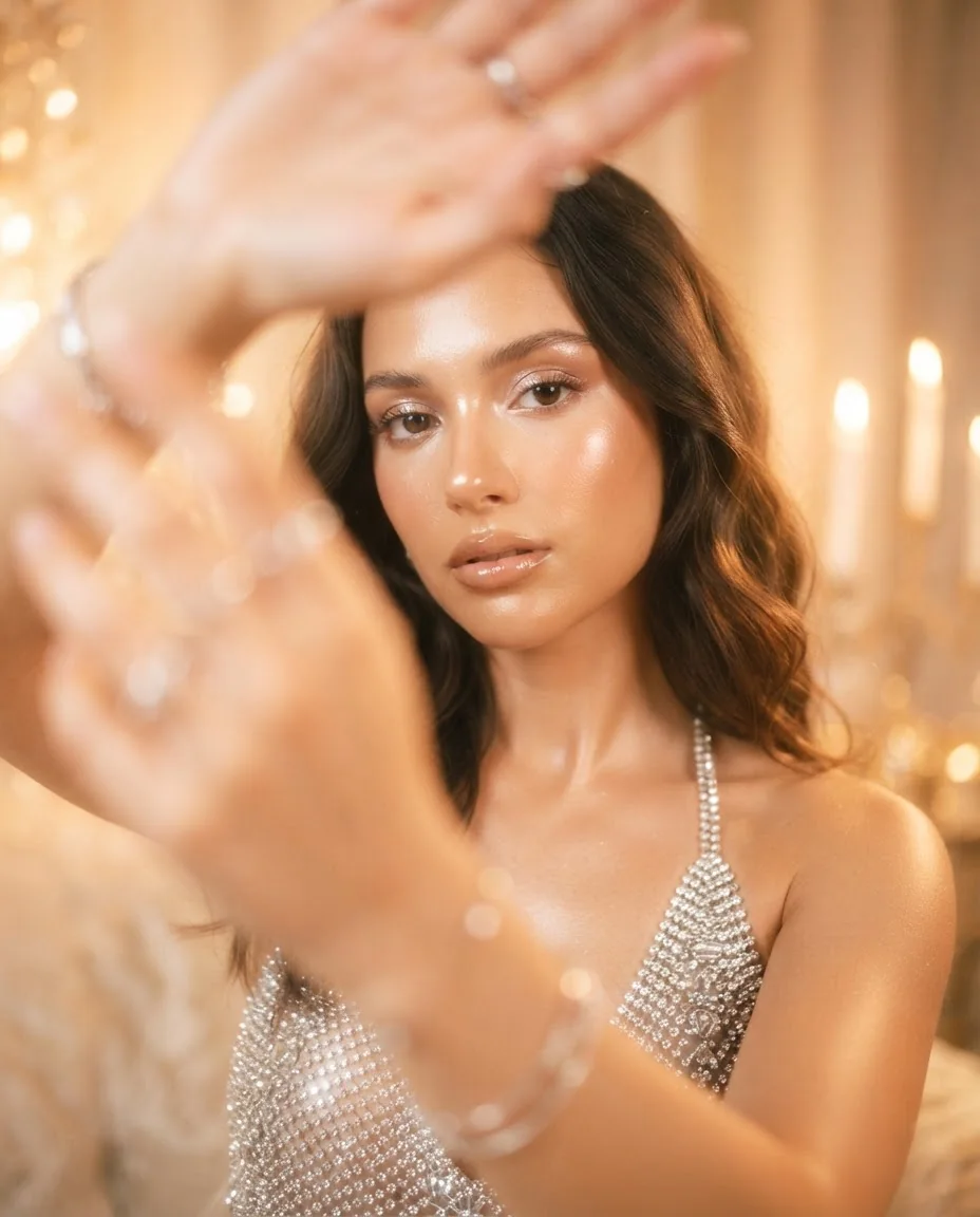 Beauty-портрет с эффектом свечения — пример результата промта для Картинки