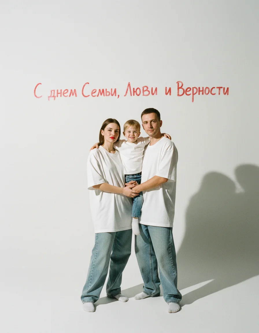 Минималистичный семейный портрет