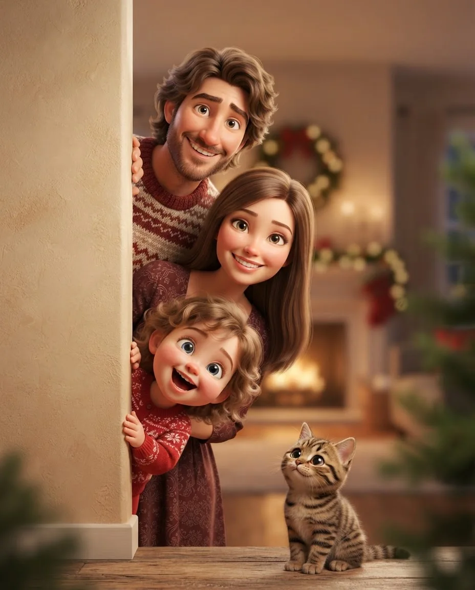 Семейные обои в стиле Pixar