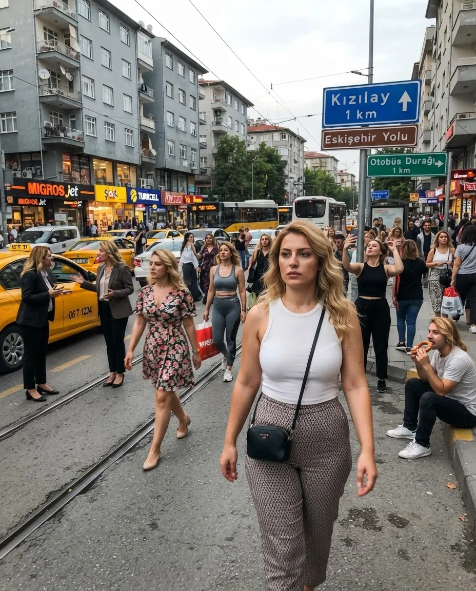 Улица Анкары: Бесконечные клоны — пример результата промта для Картинки