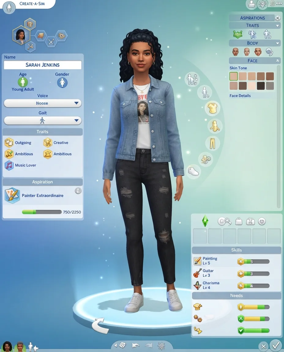 Ваш аватар в стиле The Sims 4