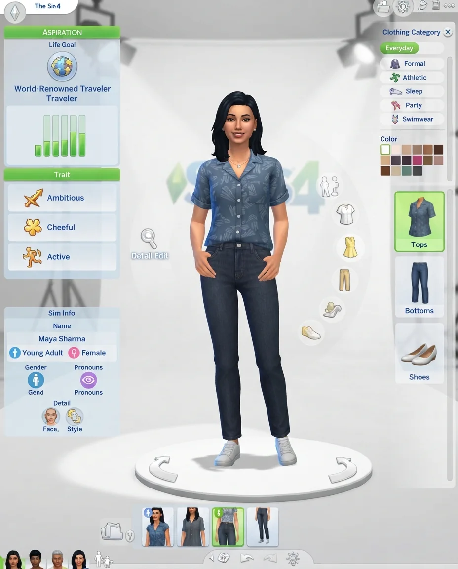 Ваш персонаж в Sims 4
